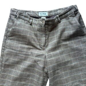 L.L.Bean Plaid Wool-Blend Pants – Classic Fit Straight Leg – Size 14R